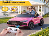 Ride On Car Licensed Audi RS3 Car for Kids 12V Remote Control Pink RCAR-LS-AURS3-PK