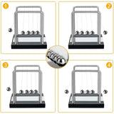 Newton's pendulum, large Newton's cradle 18 cm pendulum Newton's balls Newton's swing Science game V1188-CE06-49023