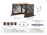 Pop Up Gazebo Tent, Pop-Up Screen Tent 4 Sided Canopy Sun Shelter with 4 Removable Privacy Wind V952-ZPSLTZS6X6FTW9616V0