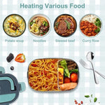 Electric Lunch Box Food Warmer Portable Leakproof Food Heater Car Home Picnic V201-ELB1222GR8AU