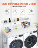 Washer Dryer Countertop with Shelf 54"x27" Wooden Washer Dryer Cover White V952-XYTM54INCHBSYQ6H4V0