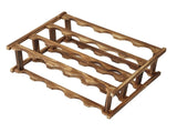 Wine Rack Pine Wood Wine Bottle Storage Shelf Display Organizer Decor for Countertop Home 4 Layer 20 V1294-YM0703-3116230002813