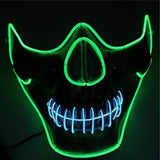 LED Glow Half Face Skull Model Mask for Halloween Costume Party Prop Show V1294-YM0727-JY07245