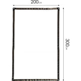 Waterproof Clear PVC Tarpaulin Overlay Panel Roof with Eyelets and Rope 2 x 3m V1237-ZY-203-0824