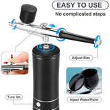 New Airbrush KIT Cordless Rechargeable Compressor Airbrush Set, Automatically Handles Model V1192-AZ-W-29490