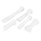 5Packs Cable Ties Zip Wraps Set Disposable Nylon Wire Cord Strap Fastener Fastening OrganizerWhite V1294-YM0718-3117200193811