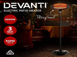 Devanti Electric Patio Heater 2000W EPH-2000-BK