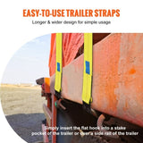 Winch Straps, 10.2 cm x 12.2 m, 2.7T Load Capacity, 8.2T Break Strength, Truck Straps with Flat V952-PGJPDHS4INCH4XSZKV0