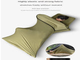Khaki Ultra-Stretch Sleeping Bag Liner - Portable & Lightweight Envelope Sleep Sack for Camping & V888-ELOSUNG32561
