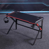 Gaming Desk Desktop PC Computer Desks Desktop Racing Table Office Laptop Home K-Shaped Legs Black V255-D2105-120CM