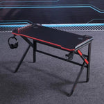 Gaming Desk Desktop PC Computer Desks Desktop Racing Table Office Laptop Home K-Shaped Legs Black V255-D2105-140CM