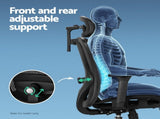 Artiss Ergonomic Office Chair Recline Black OCHAIR-H-FZ20-BK
