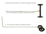 High Pressure Water Spray Broom Car Chassis Undercarriage Cleaner Washer 4000PSI V201-CLN4000BL8AU