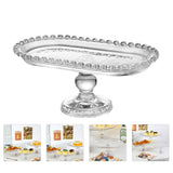 European Style Glass Footed Fruit Tray - Elegant Dessert and Display Plate for Weddings, Parties, V1192-AZ-W-25409