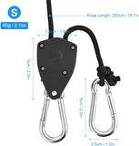 16pcs Heavy Duty Adjustable Lifting Pulley Ratchets Rope Clip Hanger Lanyard Strap with Aluminium V1259-DP01-A-3768