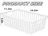 2Pcs Wire Storage Baskets,Metal Storage Basket for Organizing,White Wire Storage Freezer Baskets for V1189-WXFWAL-20260319-00102