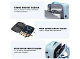 Expansion Backpack Travel Backpack Expandable Storage Multiple Compartments - Beige - Size L V1347-DSZ-BP-001-BEG-L