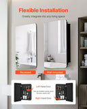 VEVOR Medicine Cabinet 16" x 24" Mirror Medicine Cabinet Adjustable Shelves V952-JXYJJXJ1624I50J9FV0