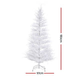 Jingle Jollys 1.8M LED Christmas Tree 8 Modes Adjustable Multi Color Light Snowy XM-TR-SPARSE-6FT-WH-MC