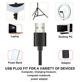 120cm 10"LED Ring Light Dimmable Lighting Kit PhoneSelfie Tripod Makeup Live Lamp V201-W11877745