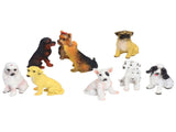 12Pcs Dog Ornaments Waterproof Textured Exquisite Vivid Dog Statues for Garden Lawn Desk Decoration V1294-YM0715-3111210434311