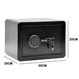 All Steel Safety Box Wall Mountable Fireproof Mini Safe Box Keypad and Key Dual Unlock Methods with V985-SECURITYBOX