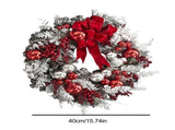 40cm Christmas Wreath Xmas Door Oranments Merry Christmas Decor For Home 2021 Happy New Year Hanging V1294-YM0523-10316738