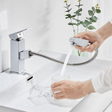 Basin Mixer Tap with Pull-Out Spray Chrome Modern Bathroom Sink Faucet for Washbasin and Basin V1237-ZY-715-195