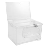 Transparent Acrylic Suggestion Box with Slot and Lock for Meetings and Fundraising V1369-AZ3-W-22648