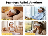 Livemor Eye Massager with Heat & Vibration 180&deg Foldable Electric Eye Heat Mask with Bluetooth EYE-MASSAGE-01-WH