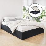 Artiss Bed Frame Double Size Gas Lift Base Charcoal TOKI BFRAME-E-TOKI-D-CHAR-AB