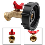 275-330 Gallon IBC Tote Water Tank Adapter 2 Free Brass Hose Faucet Water V1189-LWWAL-20260325-00238