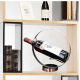 Wine Holder Wine Rack Metal Wine Bottle Storage Shelf -Countertop Crafts Home Decorations V1192-AZ-W-14783