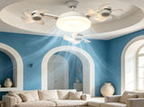 3-Head Drone Ceiling Fan Light, E27 Socket LED Chandelier, Smart Remote Control Air Circulator with V1370-AZ4-21273