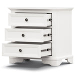 Celosia Bedside Table 3 Drawers Storage Cabinet Nightstand End Tables - White V315-VO-SALA-02