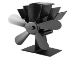 Wood Stove Fan 5 Blades Fireplace Fan Heat Powered Stove Fan for Wood Burning Stove Pellet Log V1294-YM0706-3114230123111