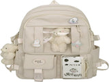 Waterproof for girls - Girl's Backpack With Pin and Accessories - boys' - women's V1188-MS101-02362-1