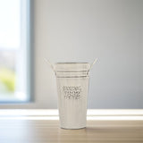 White Retro Iron Flower Pot Lightweight and Sturdy for Gardens V1370-AZ4-17113