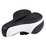 White Thick Gel Mountain Bike Saddle with Central Airflow and Reflective Back V1192-AZ-W-27215