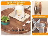 Wall-Mounted Foldable Round Table Telescopic Adjustable Bedside Desk with Aluminum Alloy Support, V1107-CS-CTZWJB