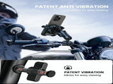 All Metal Motorcycle Phone Mount - Extendable Arm Bike Phone Holder Handlebar Clamp, V1259-MOTOPH-METAL-EXT