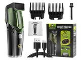 Vacuum Beard Shaver for Men with Automatic Hair Suction, Adjustable Blade Distance, LCD Digital V1192-AZ-W-30011