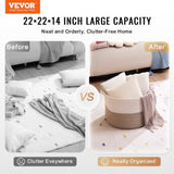 VEVOR Cotton Rope Storage Basket 87L Woven Blanket Basket 20 x 20 x 14 in V952-MZCWLYZTL22W2SO26V0