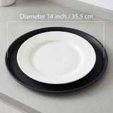 14-Inch Round Non-Slip Serving Tray Set 4Pack Rubber Surface Drink & Meal Carrier for Home, Caf & V1258-DP02-C-2108