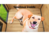 i.Pet Dog Kennel Extra Large Wooden Outdoor Indoor Puppy Pet House Cabin Crate Weatherproof PET-GT-DH5-L-BK
