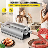 Manual Sausage Stuffer, 5 L / 11 LBS Horizontal Sausage Machine, Dual-Speed Meat Stuffer, Made of V952-GCJSDSPS5L0000001V0