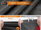 All-Weather Pickup Truck Cover with Reflective Strips, Waterproof Oxford Fabric, Driver-Side Zipper V1341-ZY-Z9CH828W-2XL