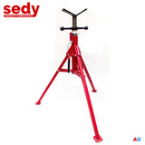 Folding Jack Stand 120cm Heavy Duty V Head Pipe Stand Adjustable Height 1.25 Ton V465-1607100