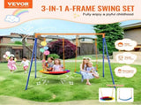 Swing Sets for Backyard, 440lbs Load Capacity Swing Set, with 1 Saucer Swing 1 Belt Swing V952-AXQQTZ2RW000VMH9NV0