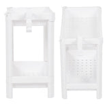Bathroom Tower Shelf Plastic Freestanding Storage Rack Organizer Multifunctional Shelving Unit for V1294-YM0706-3112230061611